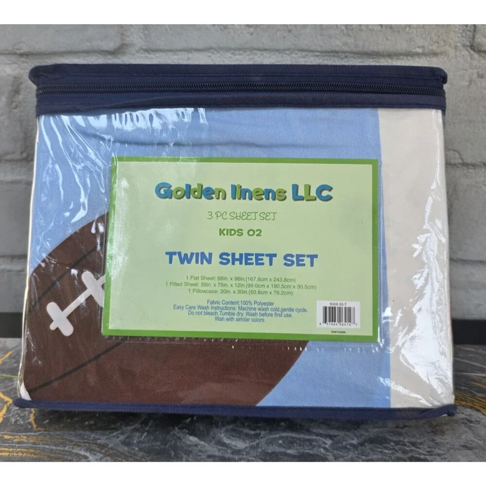 Basketball Twin Sheet Set 3 Piece Kids Bedding Microfiber Soft Machine Washable